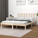vidaXL Cadre de lit Bois de pin massif 160x200 cm