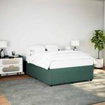 vidaXL Cadre de lit sans matelas vert foncé 140x190 cm velours
