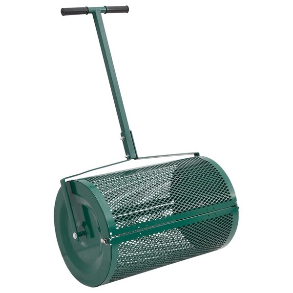 vidaXL Épandeur de compost 75L vert Ø40x60 cm acier
