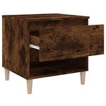 vidaXL Tables de chevet 2 Pièces Chêne fumé 50x46x50 cm Bois d’ingénierie