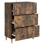 vidaXL Armoire à tiroirs Chêne fumé 66 x 34 5 x 90 cm