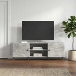 vidaXL Meuble TV Gris béton 150 x 31 x 50 cm Bois d'ingénierie