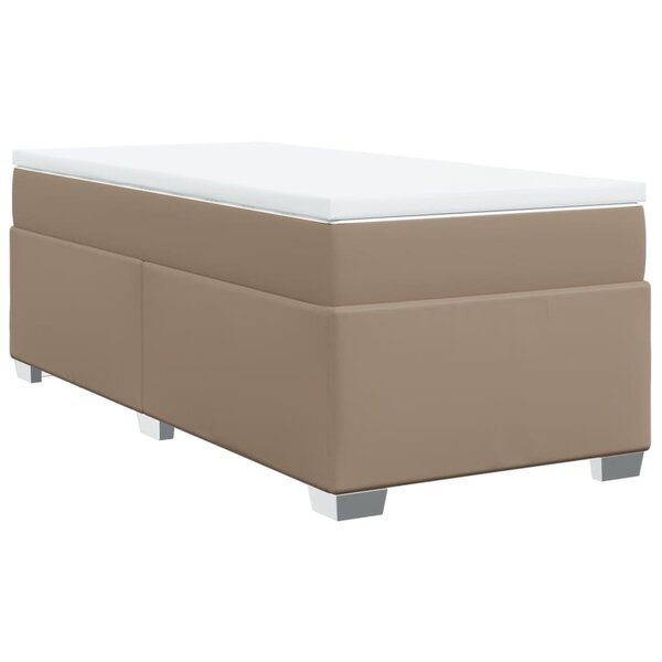 vidaXL Sommier à lattes de lit avec matelas Cappuccino 100x200 cm