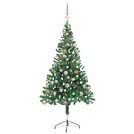 vidaXL Arbre de Noël artificiel pré-éclairé/boules 150 cm 380 branches