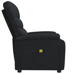 vidaXL Fauteuil de massage Noir Tissu