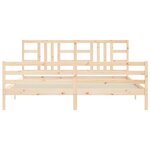vidaXL Cadre de lit avec tête de lit 200x200 cm bois massif