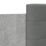 vidaXL Cadre de lit avec LED sans matelas gris béton 140x200 cm