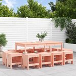 vidaXL Ensemble à manger de jardin 13 Pièces bois massif de Douglas