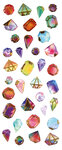 Sticker époxy bijoux diamant rose 8 à 16 mm x 35 pièces