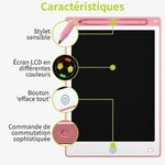 ACROPAQ Tablette Dessin Enfant- Ardoise Magique 10 pouces LCD- Tablette Ecriture Graphique - Ecran couleur LCD- Rose