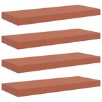 vidaXL Étagère Murale 4 pc Rouge 60 x 23 5 x 3 8 cm Bois d'ingénierie