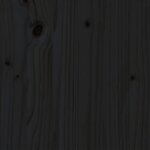 vidaXL Cadre de lit Bois de pin massif 75x190 cm Noir petit simple