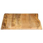 vidaXL Dessus de table 110x80x2 5 cm bord vivant bois massif manguier