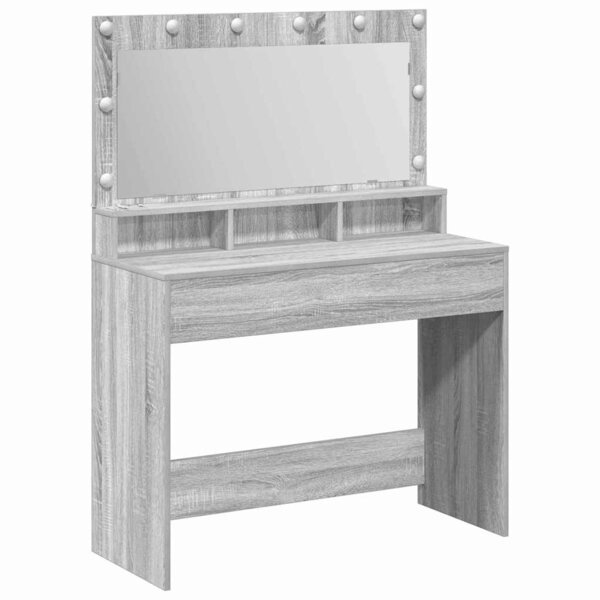 vidaXL Coiffeuse Sonoma gris 100 x 41 x 135 cm Bois d'ingénierie