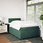vidaXL Sommier à lattes de lit et matelas Vert foncé 120x200cm Velours