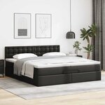 VidaXL Cadre de lit ottoman avec matelas noir 200x200 cm similicuir