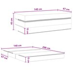 vidaXL Canapé-lit pliable 140 x 67 x 45 cm Gris foncé