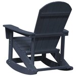 vidaXL Chaise Adirondack à bascule Bleu marine HDPE