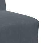 vidaXL Unité de Sofa Modulaire Sans Accoudoirs 2 Pièces Gris foncé