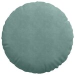vidaXL Coussins de siège 2 Pièces Vert Mer Ø 40 x 13 cm Velours