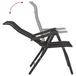 vidaXL Chaises pliables de jardin lot de 4 café noir résine tressée