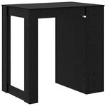 vidaXL Table de bar Chêne noir 102 x 70 x 103 5 cm Bois d'ingénierie
