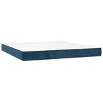 vidaXL Sommier à lattes de lit et matelas Bleu foncé 180x200cm Velours