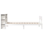 vidaXL Lit bibliothèque sans matelas blanc 75x190cm bois de pin massif