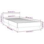 Vidaxl cadre de lit avec tête de lit rose 80x200 cm velours