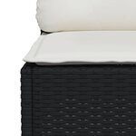 vidaXL Salon de jardin 11 Pièces avec coussins noir résine tressée