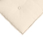 vidaXL Coussin de Dos Crème 60 x 50 cm Tissu en velours côtelé
