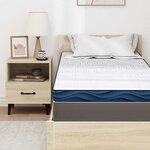 vidaXL Coussins de Matelas Blanc et bleu 80 x 200 cm