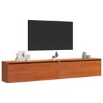 vidaXL Cabinets muraux avec étagère 2 Pièces Marron cire 100 x 30 x 35 cm