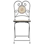 vidaXL Chaises de bistro pliables lot de 2 terre cuite blanc céramique