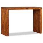 vidaXL Table console Bois massif avec finition miel 110x40x76 cm