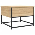 vidaXL Table basse chêne sonoma 51x51x40 cm bois d'ingénierie