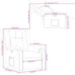 vidaXL Fauteuil inclinable Gris foncé Tissu