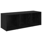 vidaXL Meuble TV 4 Pièces Chêne Noir 37 x 35 x 107.5 cm Bois Ingénieur