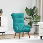 vidaXL Fauteuil relaxant Turquoise 69 x 74 x 93 cm Velours