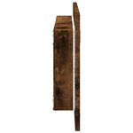 vidaXL Miroir de salle de bain à LED chêne fumé bois d'ingénierie