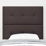 vidaXL Tête de Lit LED avec tête de lit Marron foncé 80 cm tissu