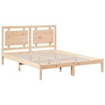 vidaXL Cadre de lit extra long sans matelas 140x210 cm bois massif