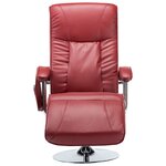 vidaXL Fauteuil de massage Rouge bordeaux Similicuir