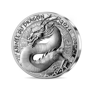 Année du dragon - Monnaie de 20€ Argent Haut Relief
