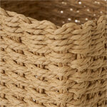 Panière en fibre de papier tressée - beige