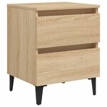 vidaXL Table de chevet chêne sonoma 40x35x50 cm bois d'ingénierie