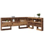 vidaXL Tête de lit de rangement Bois Ancien 140 cm Bois d'ingénierie