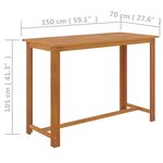 vidaXL Ensemble de bar de jardin avec coussins 9 Pièces Gris
