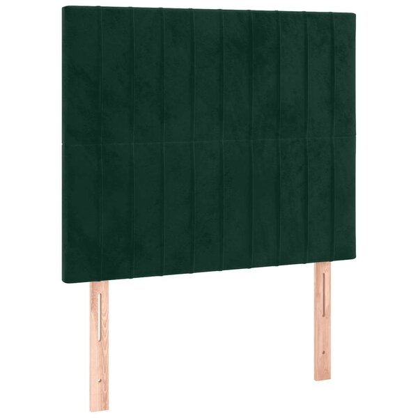 vidaXL Tête de lit Vert foncé 100x5x118/128 cm Velours