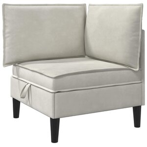 vidaXL Sofa avec rangement Crème Velours